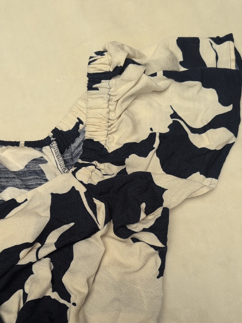Ava & Viv Navy and Cream Floral Maxi Dress with Scoop Neck, Rayon, 1X NWOT - Picture 4 of 5